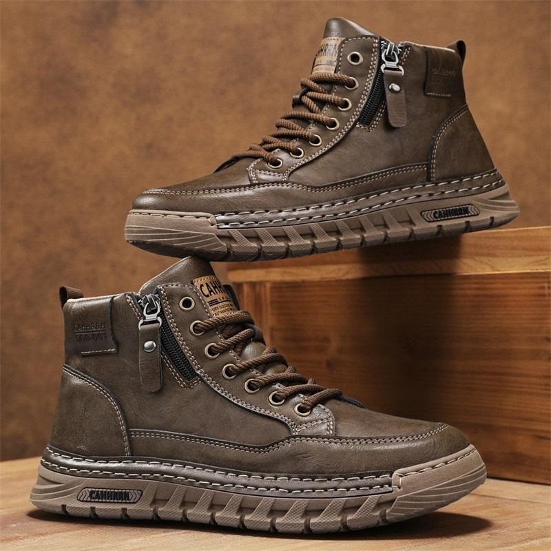 Guipure Lace Panel - Bottes hautes en cuir pour hommes,