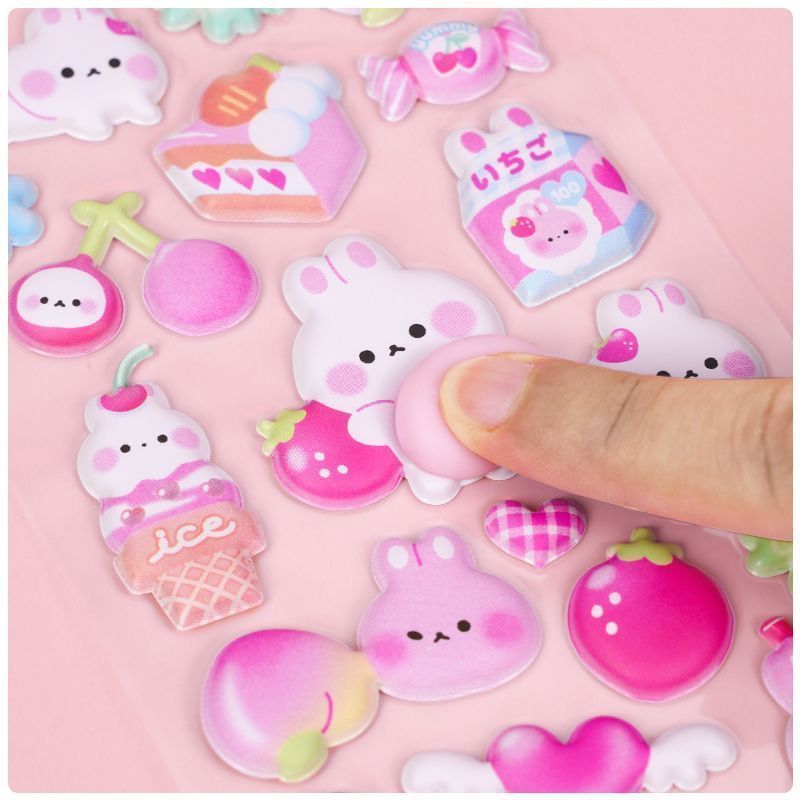 Craft Embellishment World - Autocollants à bulles 3D lapin gonflé,