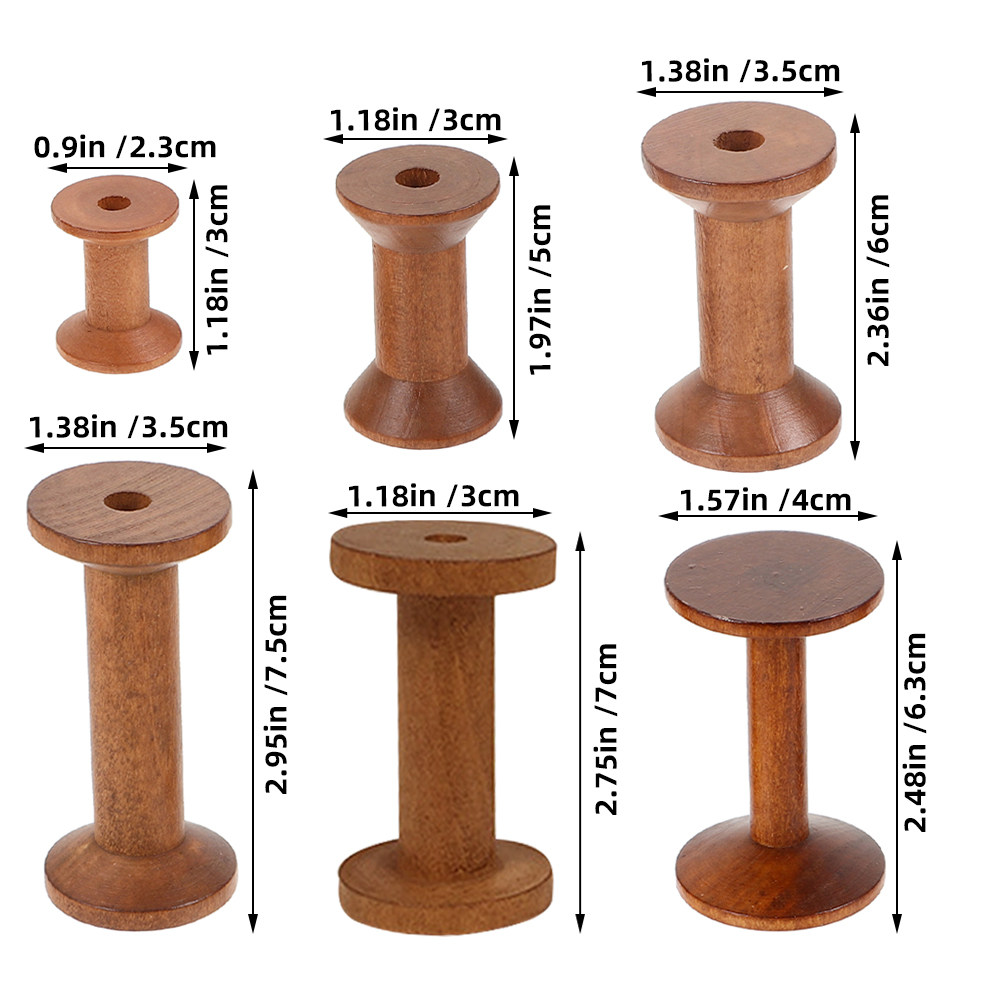 6 bobines en bois vintage rust - Embroidery Craft avis et prix